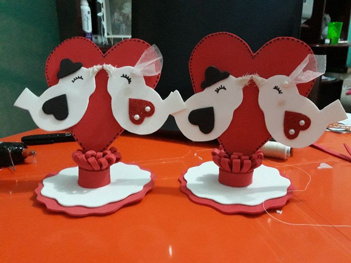 Centro de Mesa do Noivado❣😍 - 1