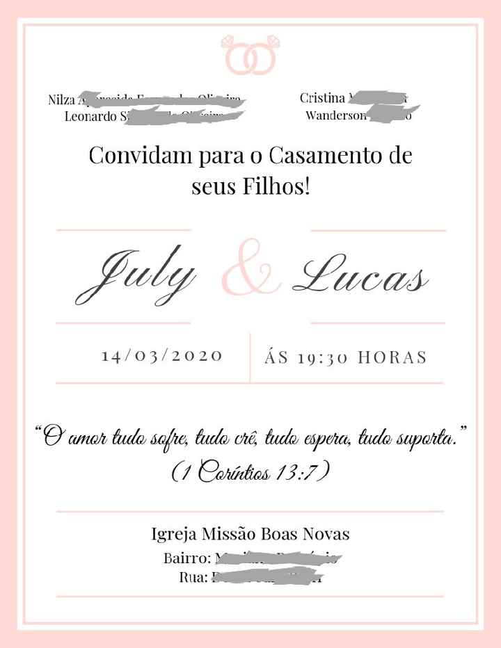 Convites de Casamento. - 5