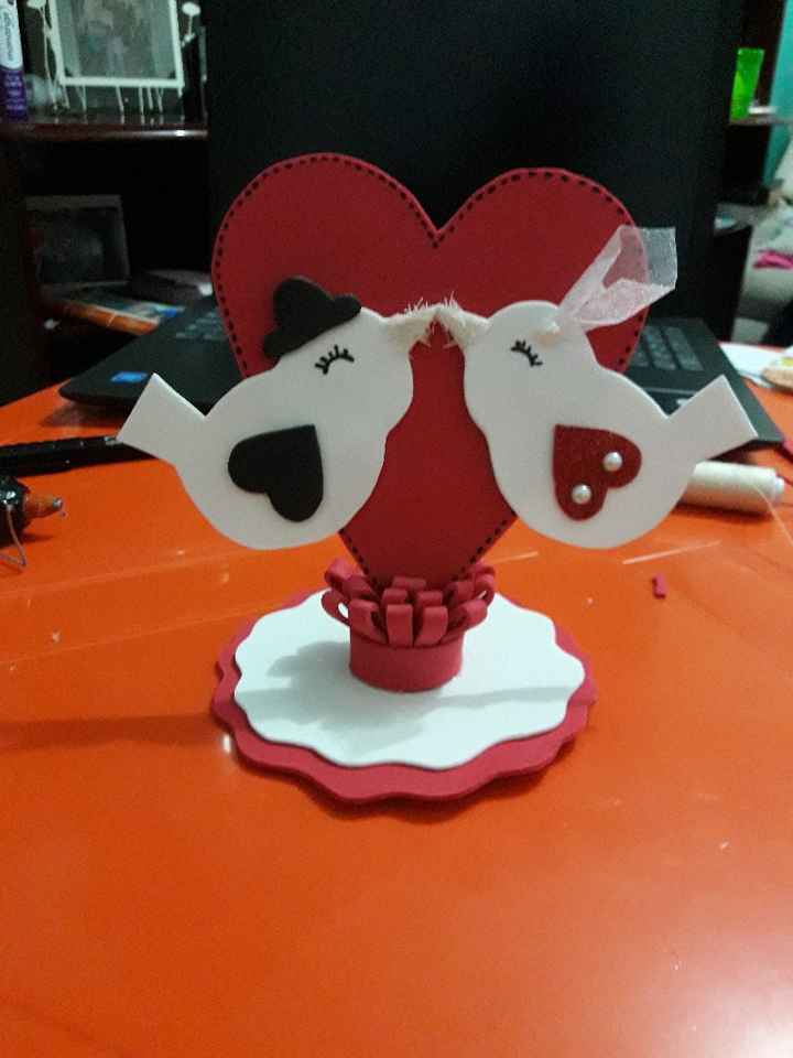 Enfeite de mesa noivado - 1