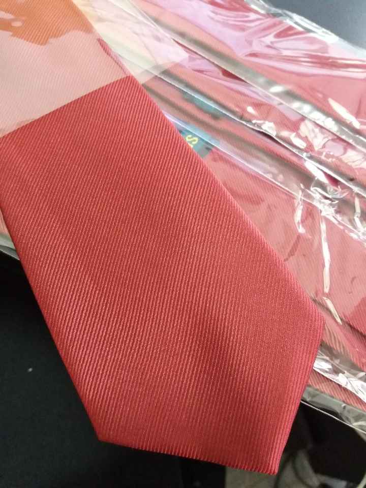 Por conta da claridade, a cor da gravata ficou mais clara na foto, porém ela é a mesma cor da foto d