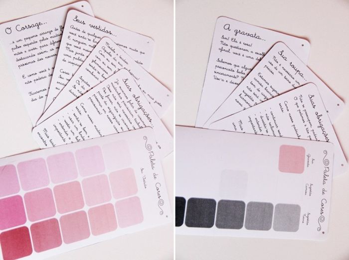 Recadinhos,Explicação e paleta de cores