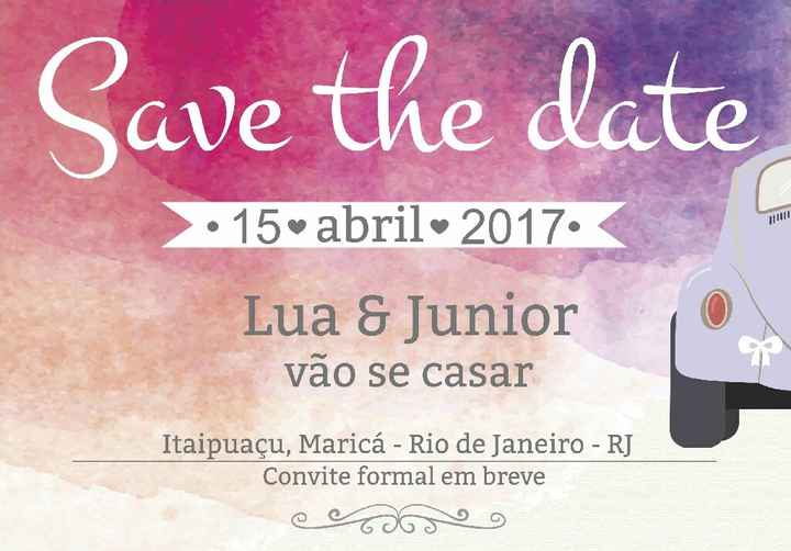 Meu save the date! vem  ver - 1