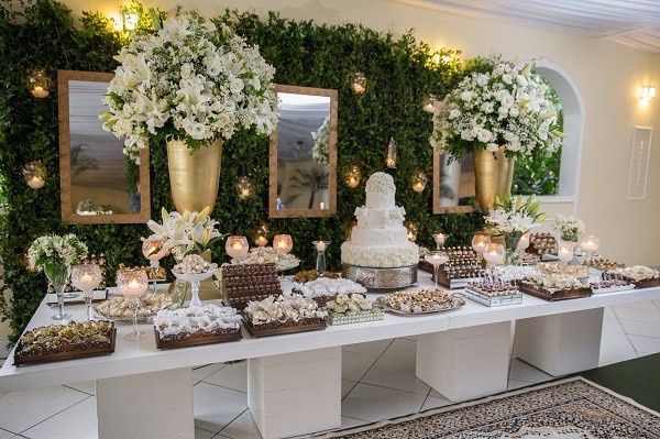 Decoração mesa doces e bolo 