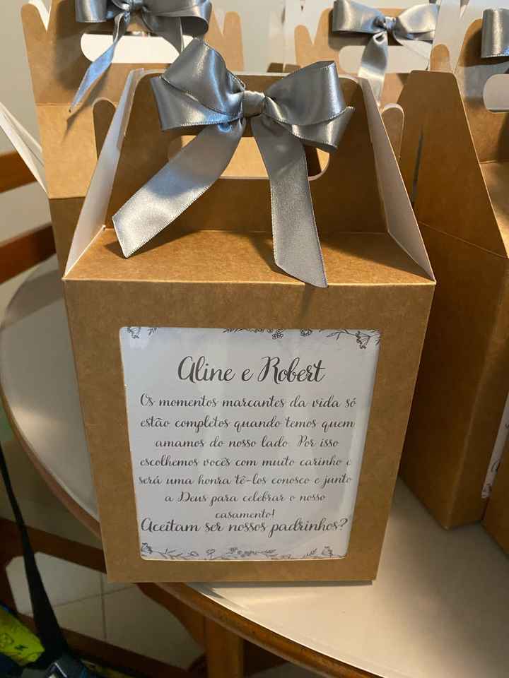 Ideia de Caixa padrinhos presente padrinhos - 2