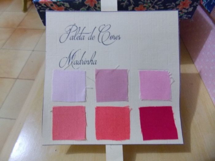 Paleta de cores das madrinhas