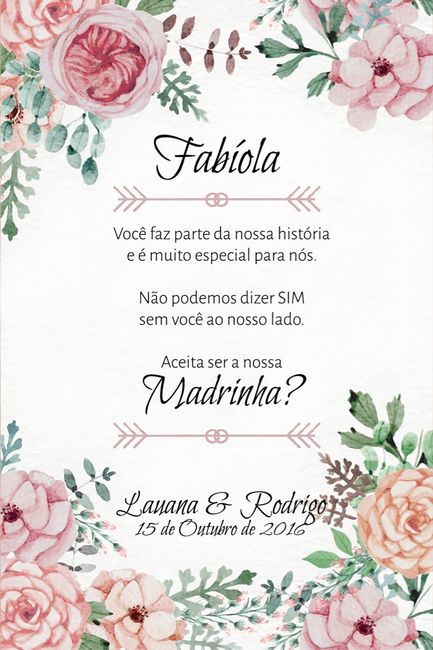 Convites dos padrinhos - 2