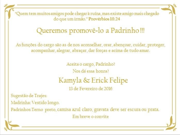 Convite do Padrinho