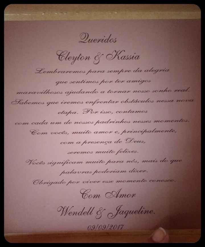 Caixa convite padrinhos vem ver. - 2