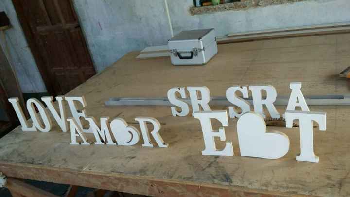 Letras em mdf "estão prontas" - 1