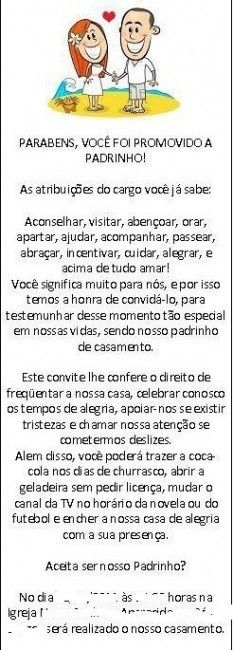 Convite padrinhos