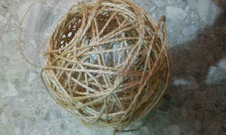 Diy: bola de sisal, lindo para decoração rústica *-* - 1