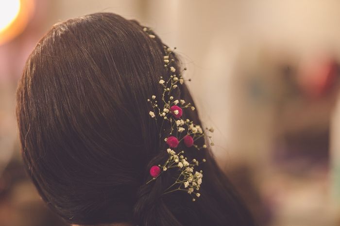 Trança com flores