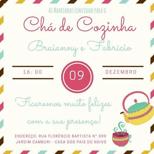 Chá de Panela - Convite Virtual #77dias - 1