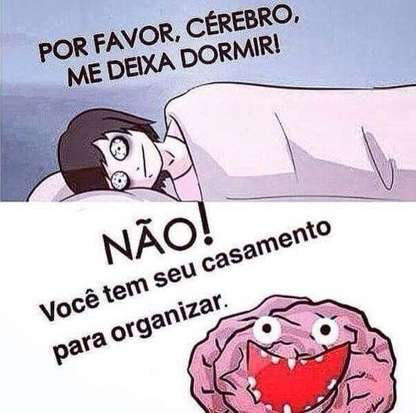 Não dormir por pensar demais no casamento