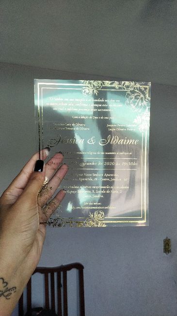 Convite de casamento em acrílico - 1