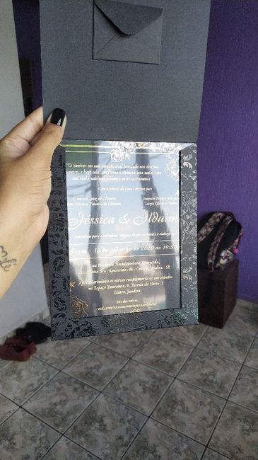 Convite de casamento em acrílico - 2