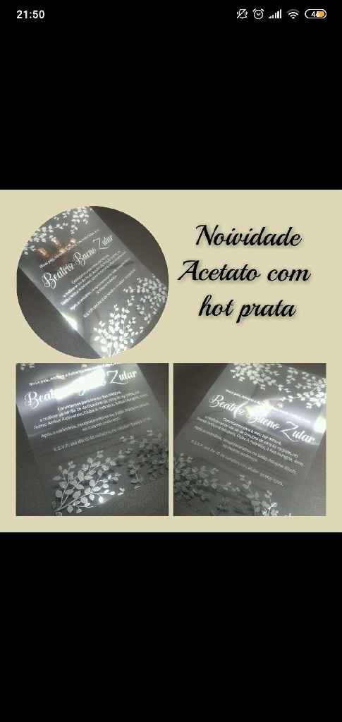 Convite de casamento em acrílico - 2