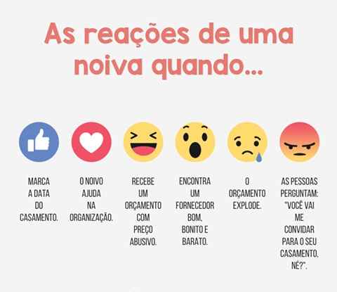 As reações de uma noiva...