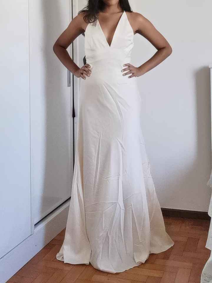Vestido de Noiva Simples - Véu - 1
