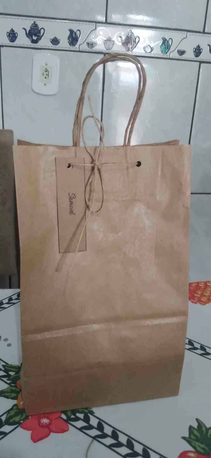 Lembrança padrinhos sacola kraft - 10