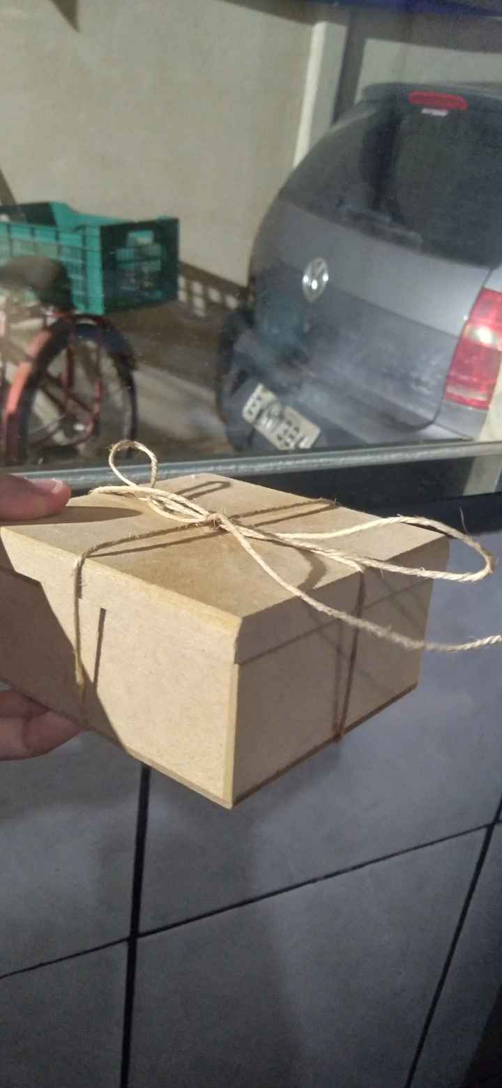 Lembrança padrinhos sacola kraft - 13