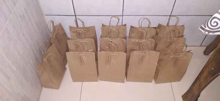 Lembrança padrinhos sacola kraft - 20