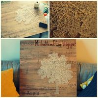 Decoração com linhas e pregos