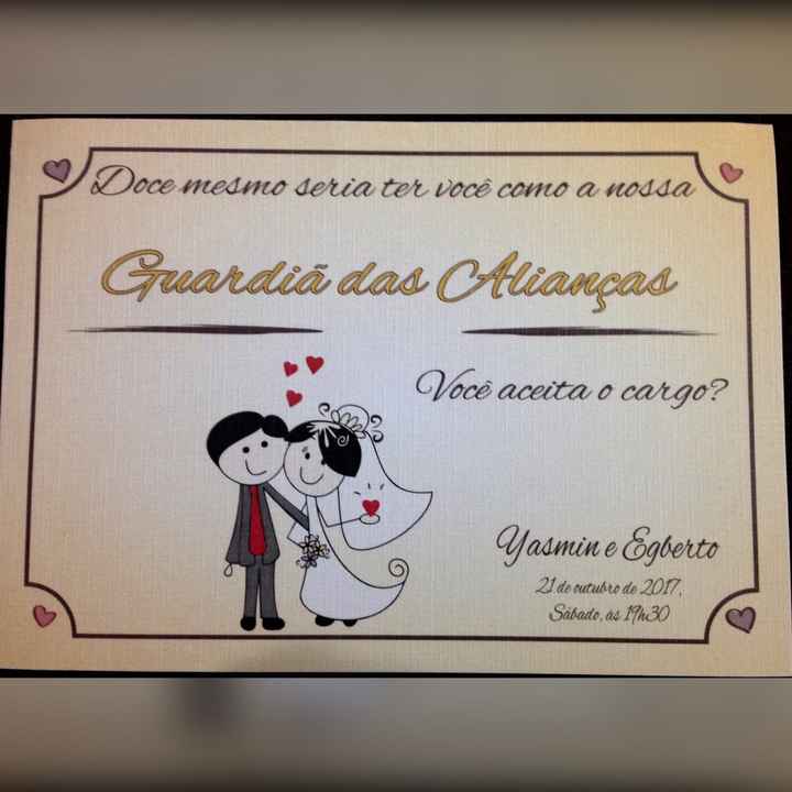 Convites 😍 (pajem, florista e guardiã das alianças) - 1
