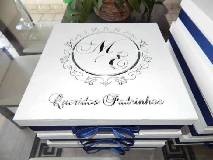 Caixa de lembrança dos padrinhos