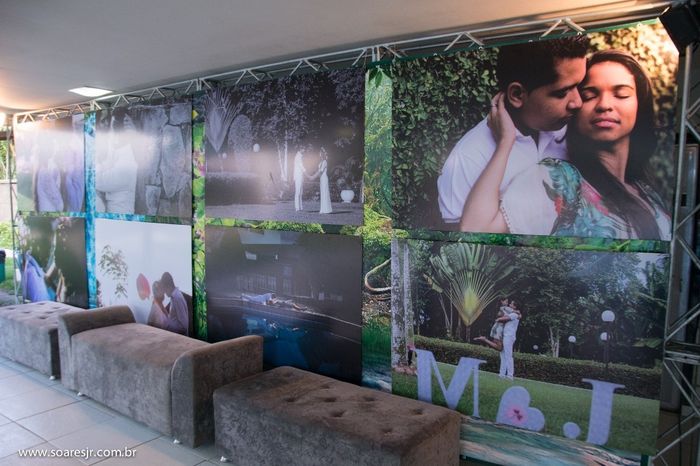 painel com fotos