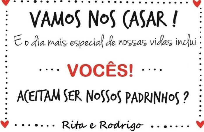 Olha o convite dos padrinhos - 2