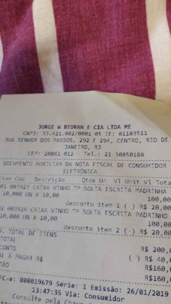 Vem vê as caixinhas dos padrinhos - 1