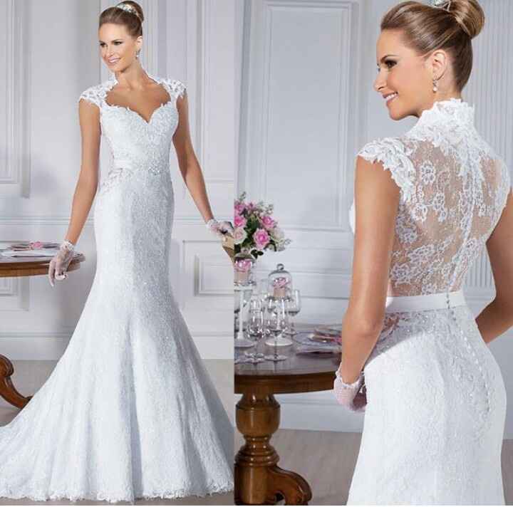 Tem algum detalhe nas costas do seu vestido de noiva? - 1