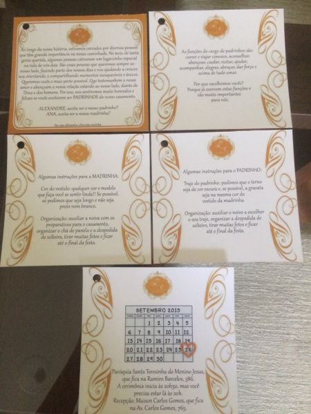 Convite de padrinhos - 1