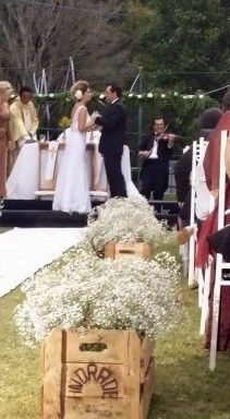 Caixotes na cerimonia