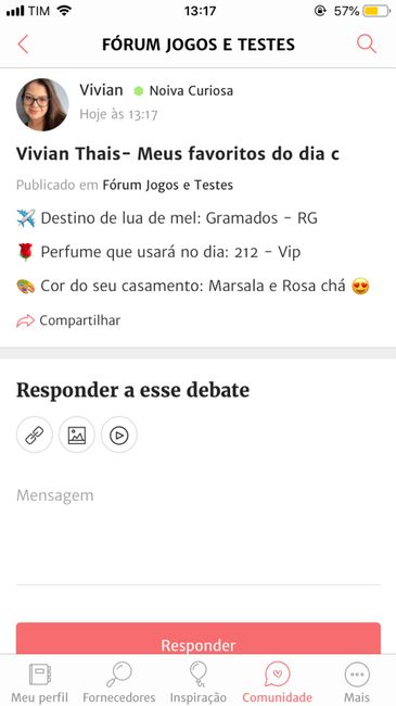 ÚLTIMO PASSO: Compartilhe seus favoritos de casamento! - 1