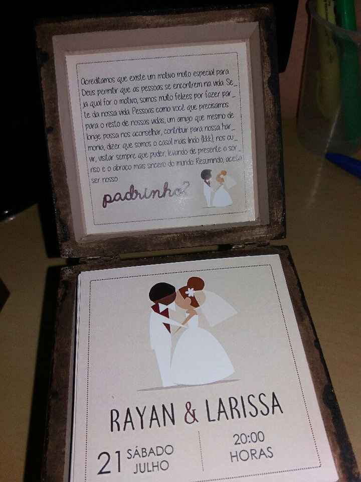 Meus convites dos padrinhos 💟 #vemcá - 3