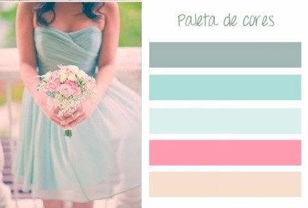 paleta de cores rosa e azul