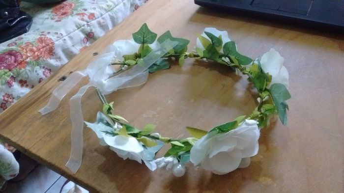 coroa de flores para o pré wedding
