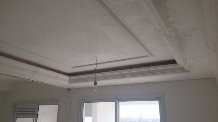 Fizemos na sala sanca aberta de gesso