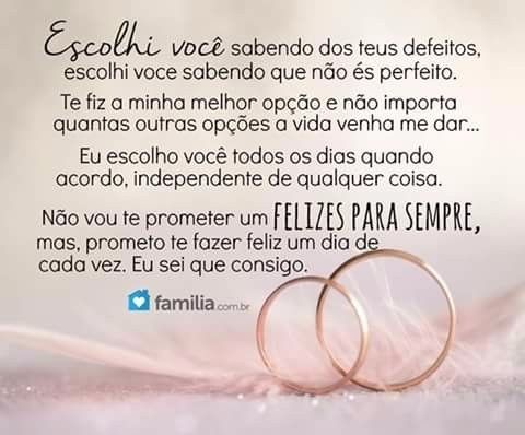 Eu te amo e te escolhi para viver