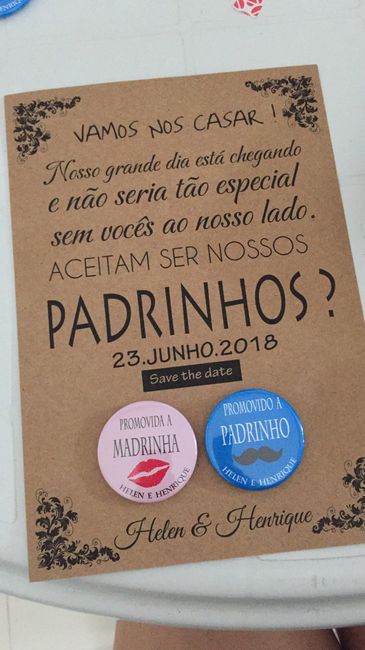  Convite para padrinhos com balão - 3
