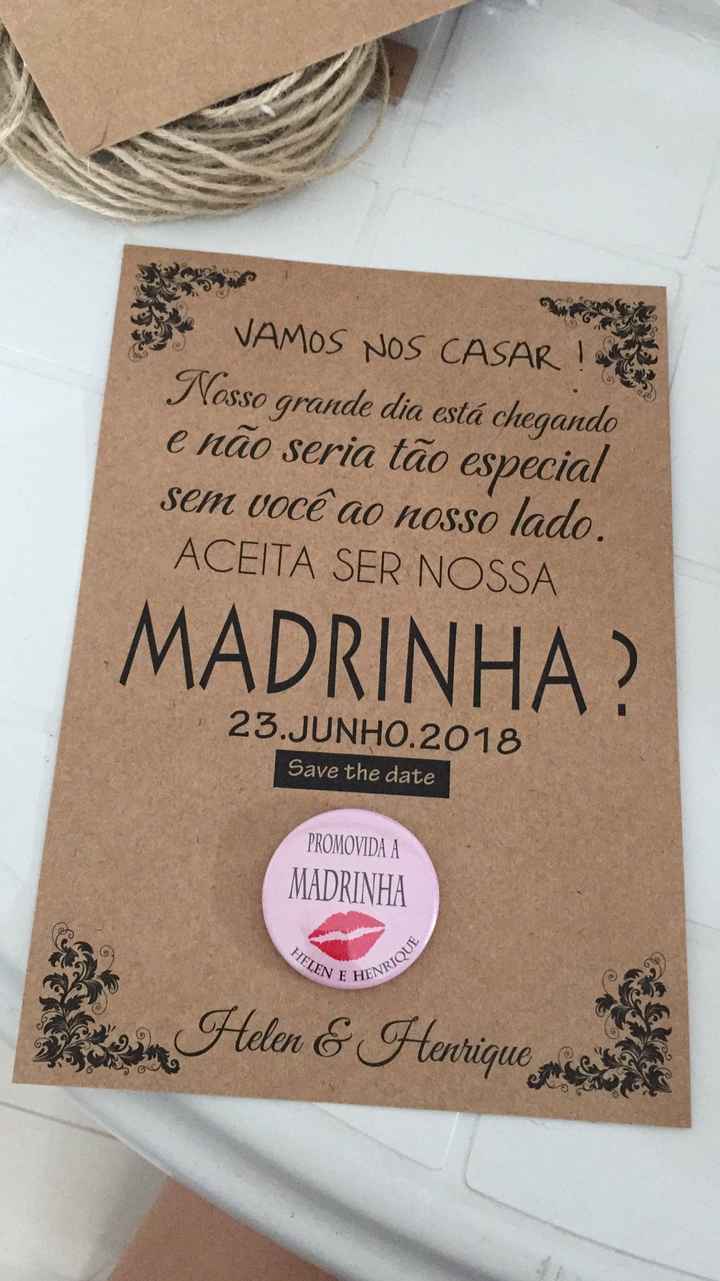  Convite para padrinhos com balão - 1