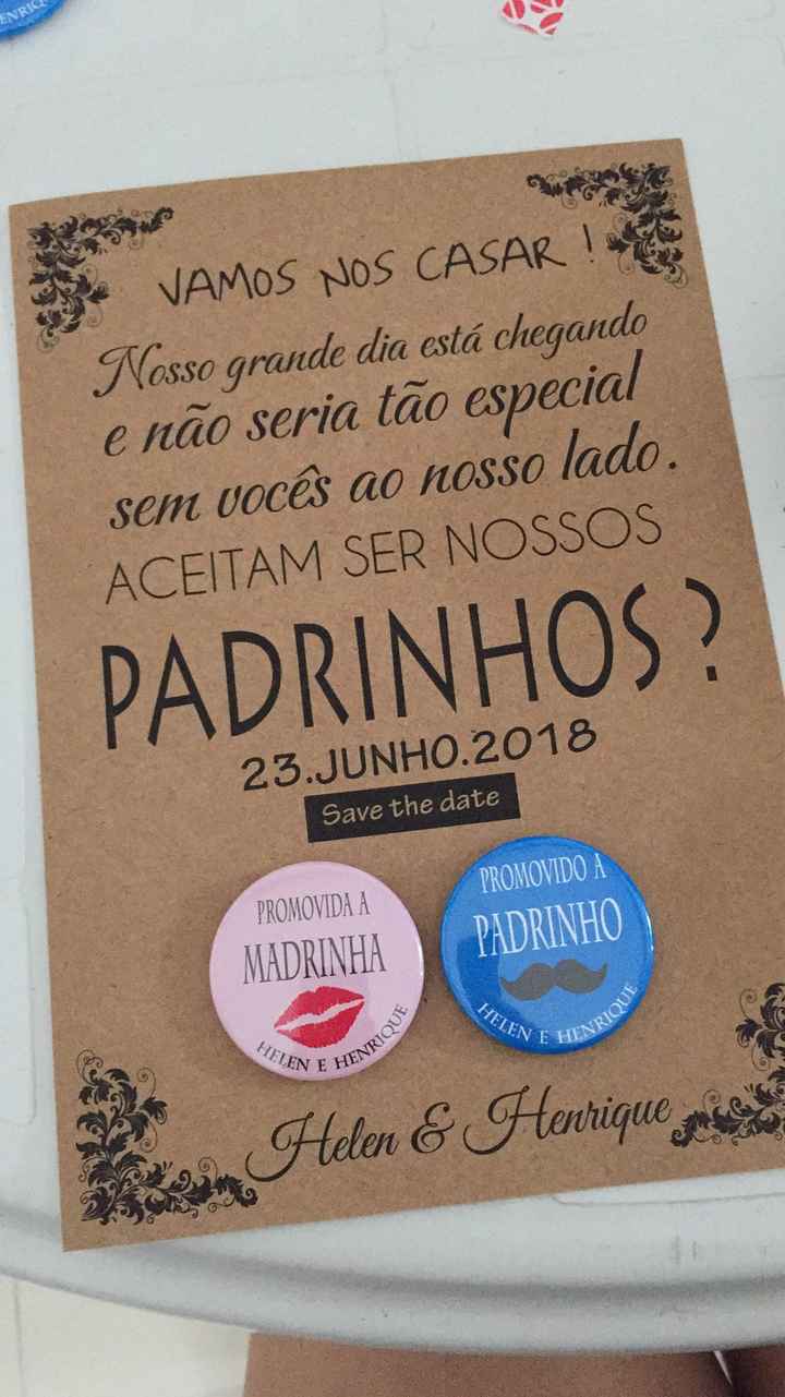  Convite para padrinhos com balão - 3