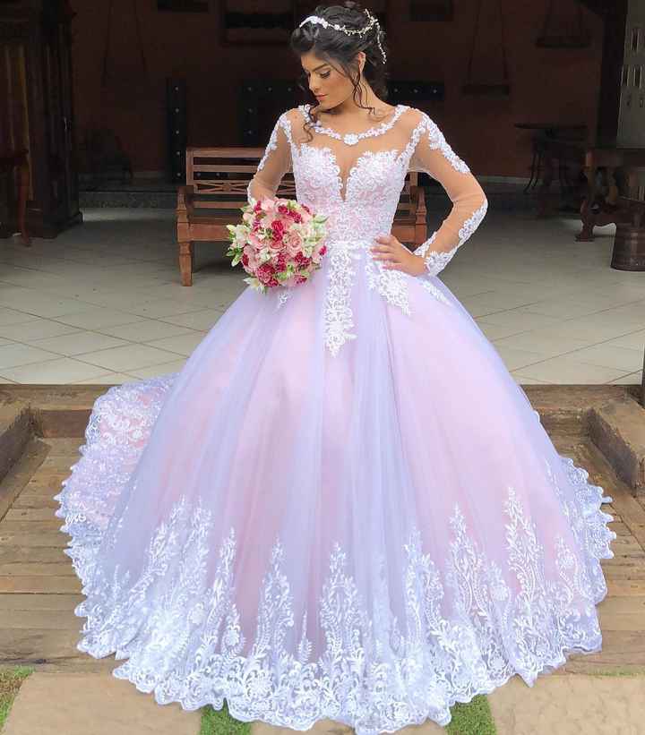 Vestido de noiva rosa new arrivals e branco