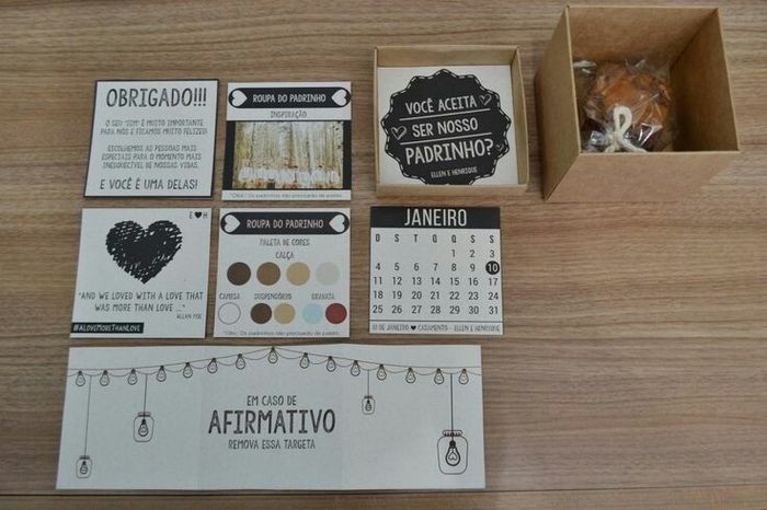 Inspirações - convites de padrinhos e madrinhas - 3