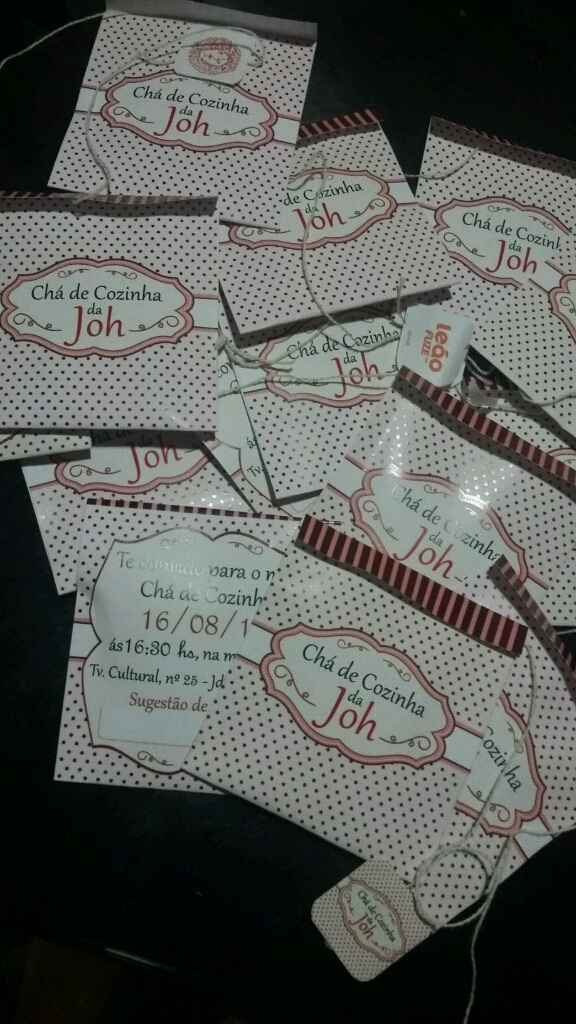 Convites diy sache de chá para o chá de penela - 1
