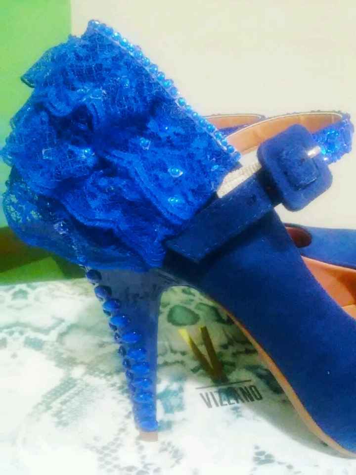 Meeu sapato de noiva azul royal veeem veeer - 4