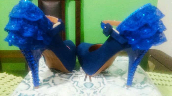 Meeu sapato de noiva azul royal veeem veeer - 2