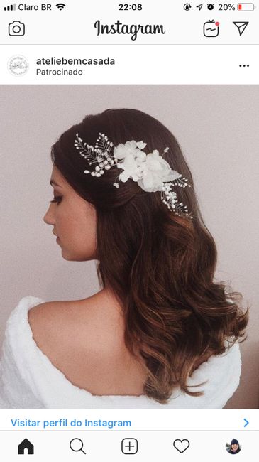 Penteado semipreso com véu - 1